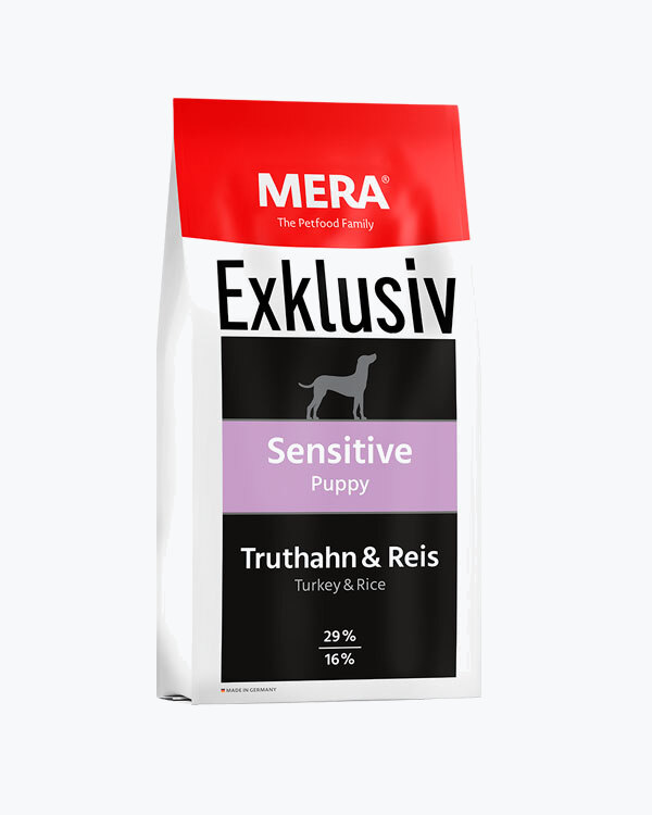 Сухий корм для собак з чутливим шлунково-кишковим трактом MERA EX sensitive Adult Truthahn-Reis, з індичкою та рисом, 15 кг.