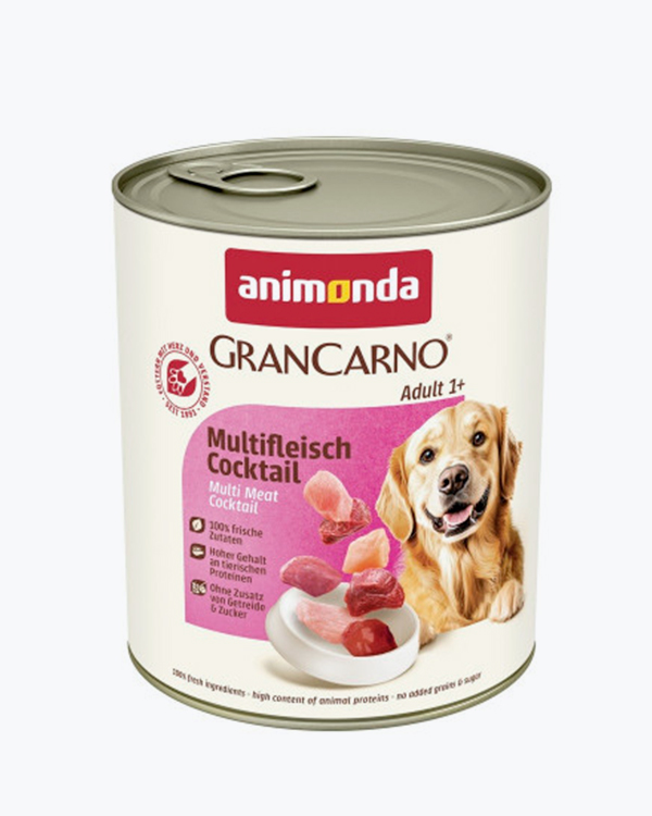 Вологий корм Animonda GranCarno Adult Multi Meat Cocktail мультим'ясний коктейль для собак, 800 г.