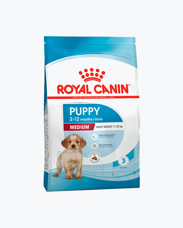 Сухий корм для цуценят середніх порід Royal Canin Medium Puppy до 12 місяців, 4 кг.