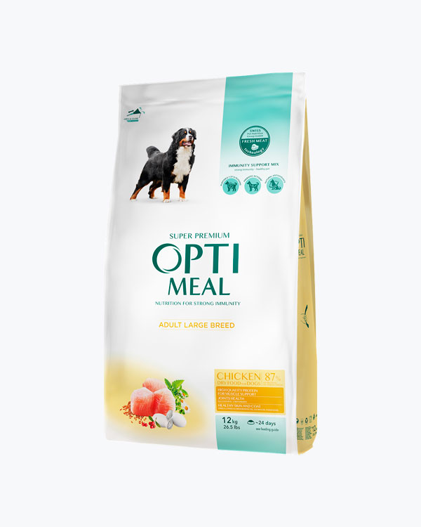 Сухий корм Optimeal для собак великих порід, з куркою, 12 кг