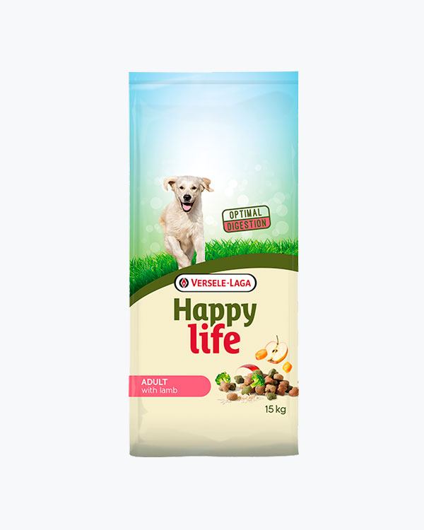 Сухий корм Happy Life Adult with Lamb для собак з ягням 15 кг.