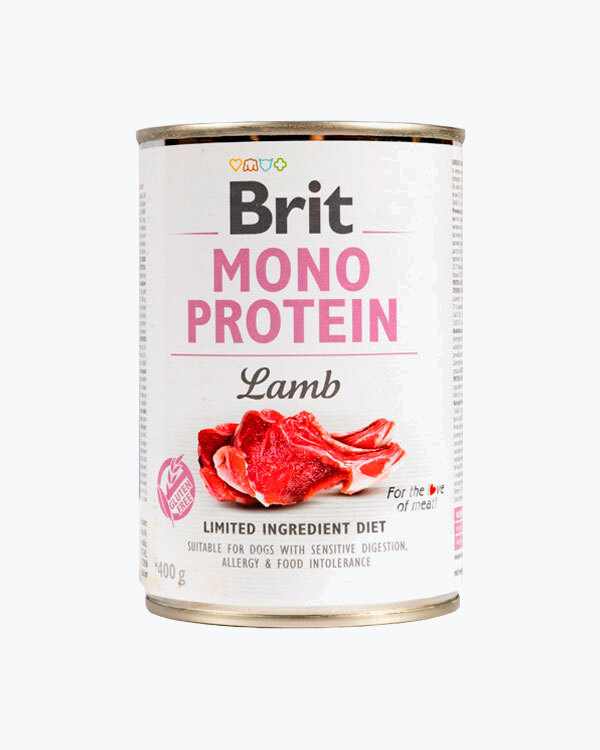 Вологий корм для собак Brit Mono Protein Dog, з ягнятини, 400 г.