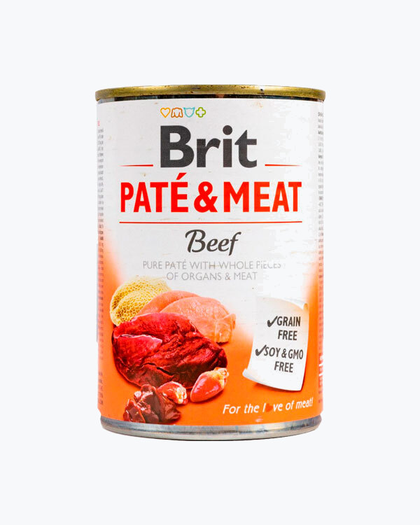 Вологий корм для собак Brit Paté and Meat Dog, з яловичиною, 400 г.