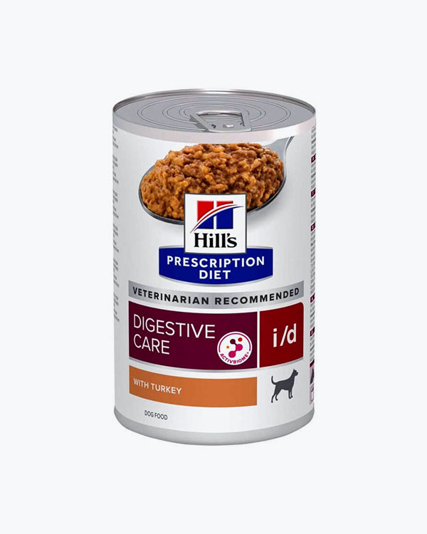 Вологий корм Hill's Prescription Diet i/d Digestive Care для собак, догляд за травленням, з індичкою, 360 г