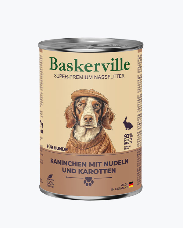 Baskerville Кролик з вермішеллю та морквою повнораціонний вологий корм суперпреміум класу для собак, 400 г