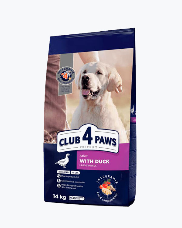 Сухий корм  Club 4 Paws для дорослих собак великих порід, 14 кг