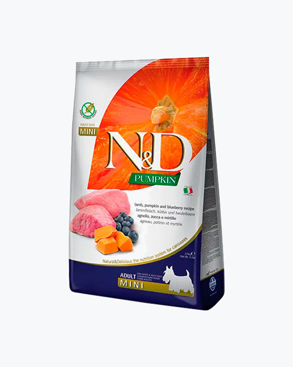 Сухий корм Farmina N&D Pumpkin Mini, для собак дрібних порід, ягня з гарбузом, 800 г