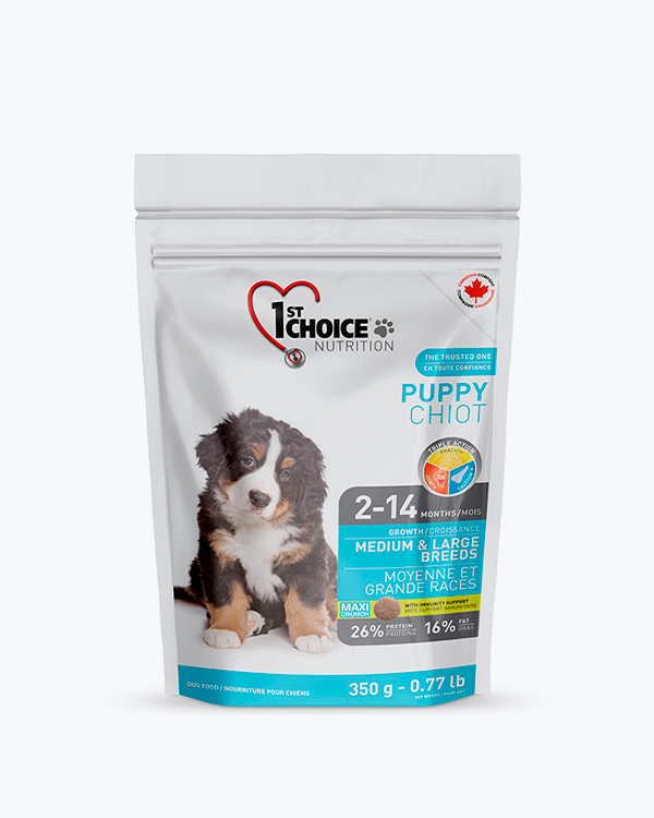 Сухий корм 1st Choice Puppy Medium & Large, для цуценят середніх і великих порід, курка, 350 г