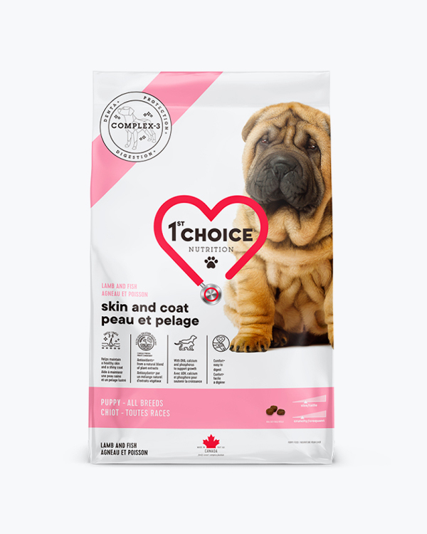 Сухий корм 1st Choice Puppy Sensitive Skin & Coat для цуценят, з ягнятком та океанічною рибою, 2 кг