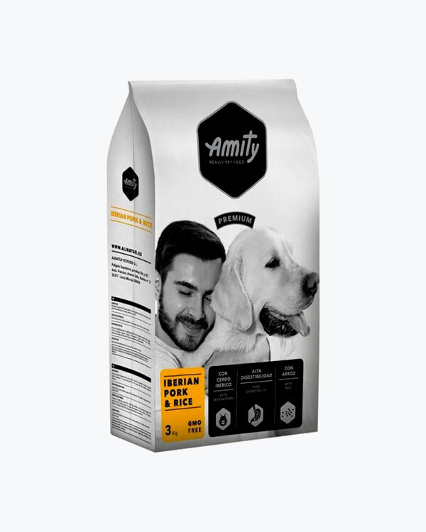 Сухий дієтичний корм для собак AMITY Iberian Pork&Rice, з іберійською свининою та рисом, 3 кг.