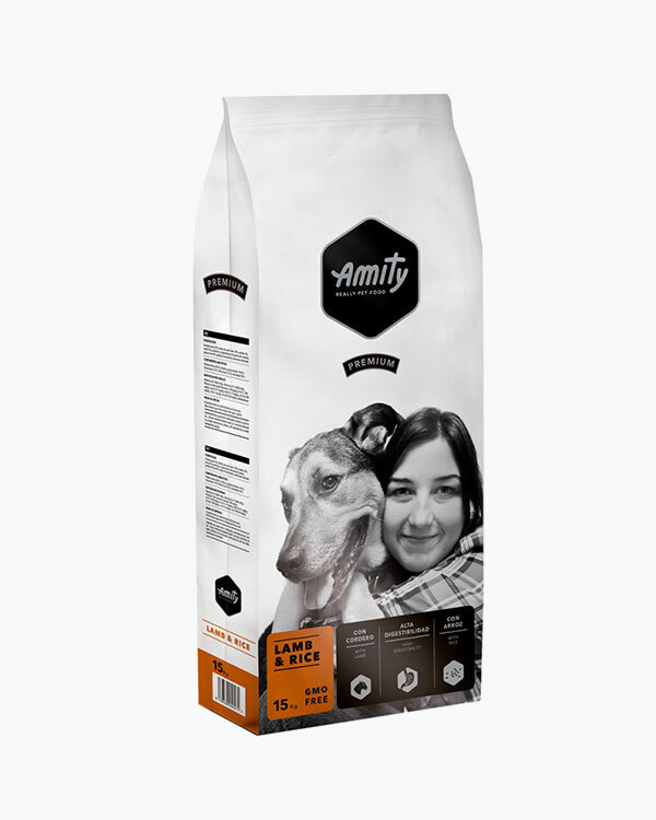 Сухий дієтичний корм для собак AMITY Lamb&Rice, з ягнятини та рису, 15 кг.