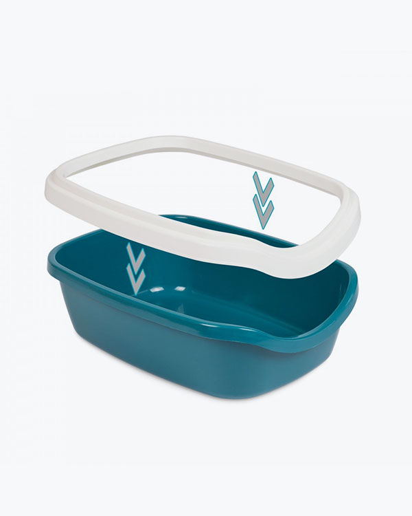 Туалет Природа Comfort M для котів, ультрамарин, 41х30х13,5 см - фото 3