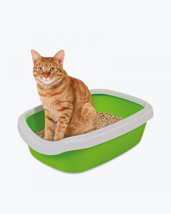 Туалет Природа Comfort M для котів, лайм, 41х30х13,5 см - фото 2