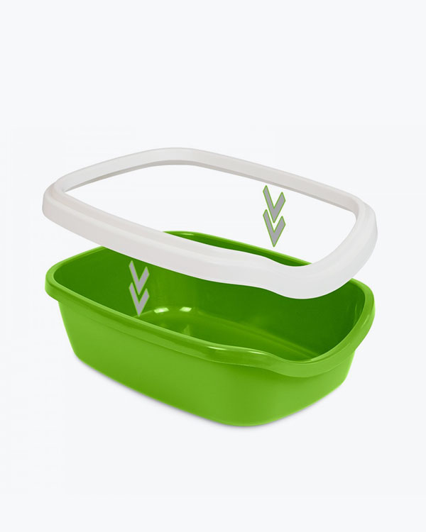 Туалет Природа Comfort M для котів, лайм, 41х30х13,5 см - фото 3