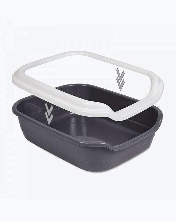 Туалет Природа Comfort L для котів, сірий, 49х39х15 см - фото 3