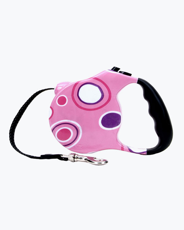Повідець-рулетка для собак Coastal Fashion Walker, рожева, стрічка 5 м, для собак до 25 кг