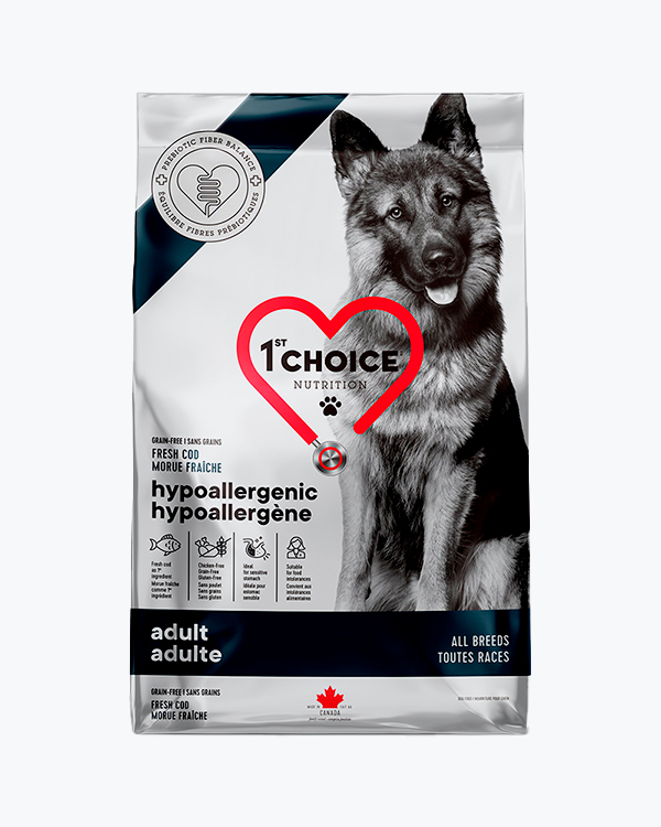 Сухий корм 1st Choice Adult Hypoallergenic Cod для собак, тріска, 11 кг