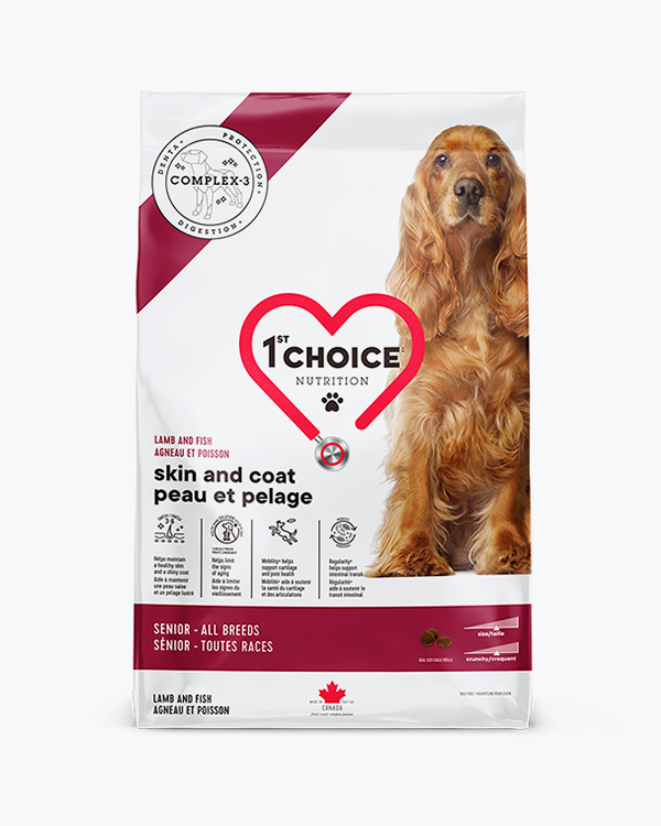 Сухий корм 1st Choice Senior Skin and Coat Lamb & Fish, для собак, з рибою та ягням, 11 кг