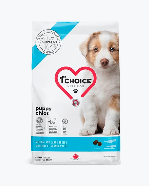 Сухий корм 1st Choice Puppy Medium and Large для середніх та великих порід собак, з куркою, 12 кг