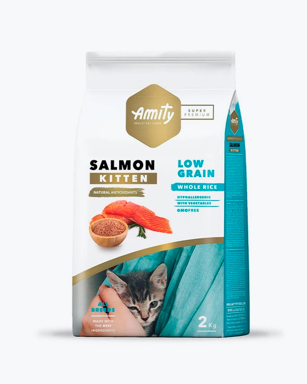 Сухий корм Amity Super Premium Kitten Salmon для кошенят, з лососем, 2 кг