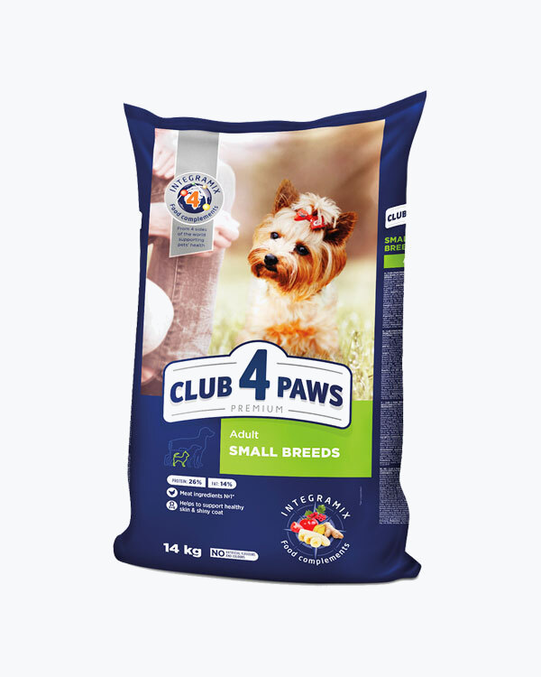 Сухий корм Club 4 Paws для дорослих собак дрібних порід, 14 кг