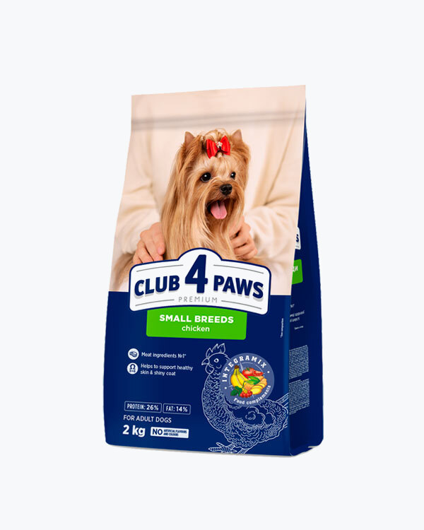 Сухий корм Club 4 Paws для дорослих собак дрібних порід, 2 кг