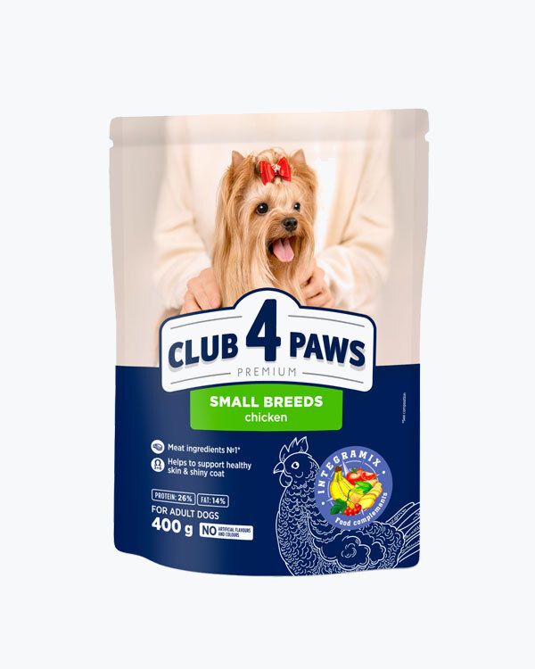 Сухий корм Club 4 Paws для дорослих собак дрібних порід, 400 г