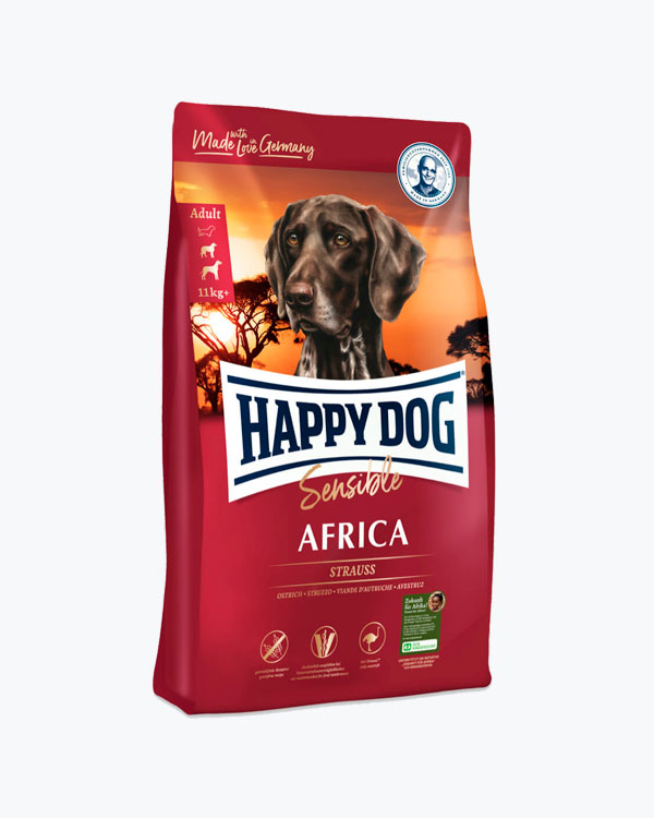 Happy Dog Supreme Sensible Africa - Сухий корм для дорослих собак з м'ясом страуса і картоплею 12.5 кг.