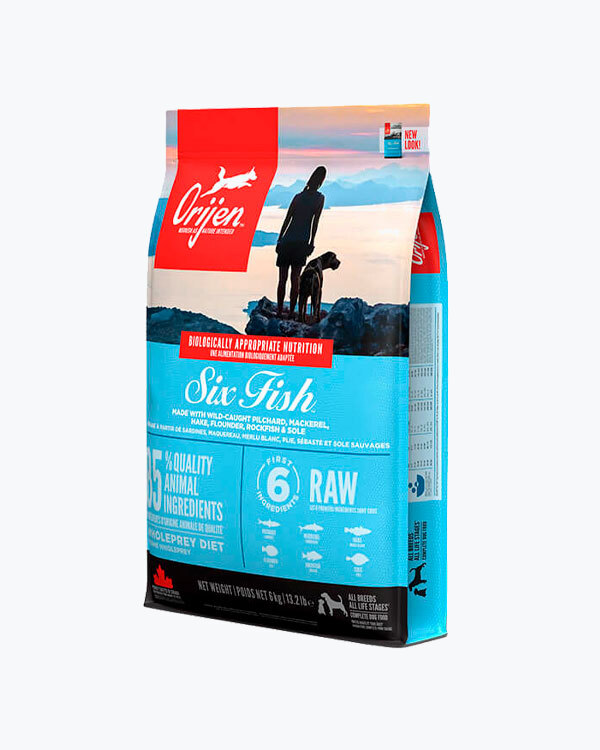 Сухий корм Orijen Six Fish, для собак, риба, 6 кг