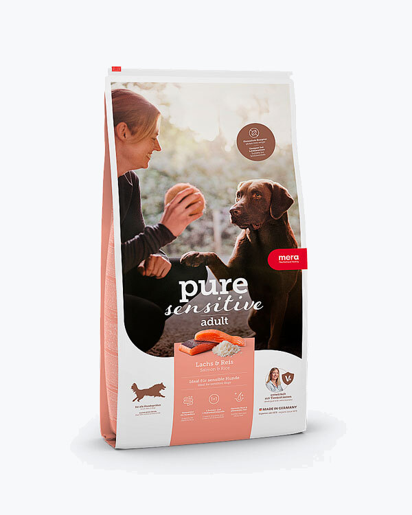 Сухий корм для дорослих собак MERA ps Lachs&Reis, з лососем і рисом, 1 кг.