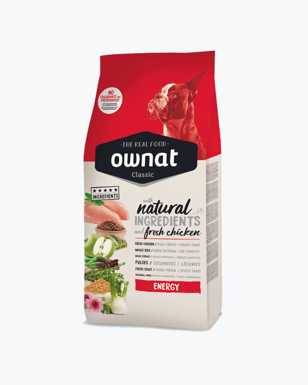 Ownat Classic Energy (Dog) - корм для дорослих собак з високим рівнем фізичної активності 4 кг.