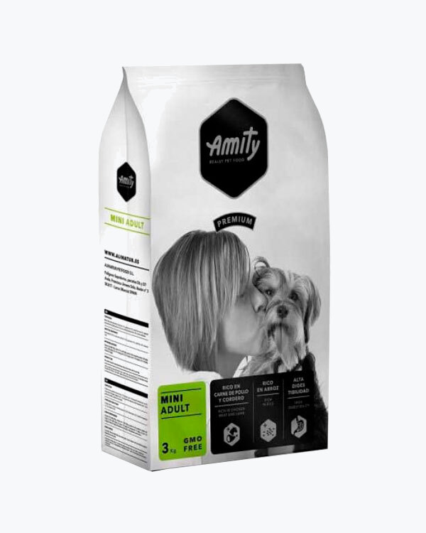 Сухий корм AMITY Mini, для собак дрібних порід, курка з ягням, 3 кг