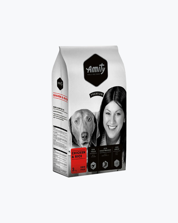Сухий корм AMITY Chicken & Rice, для собак, курка з рисом, 3 кг